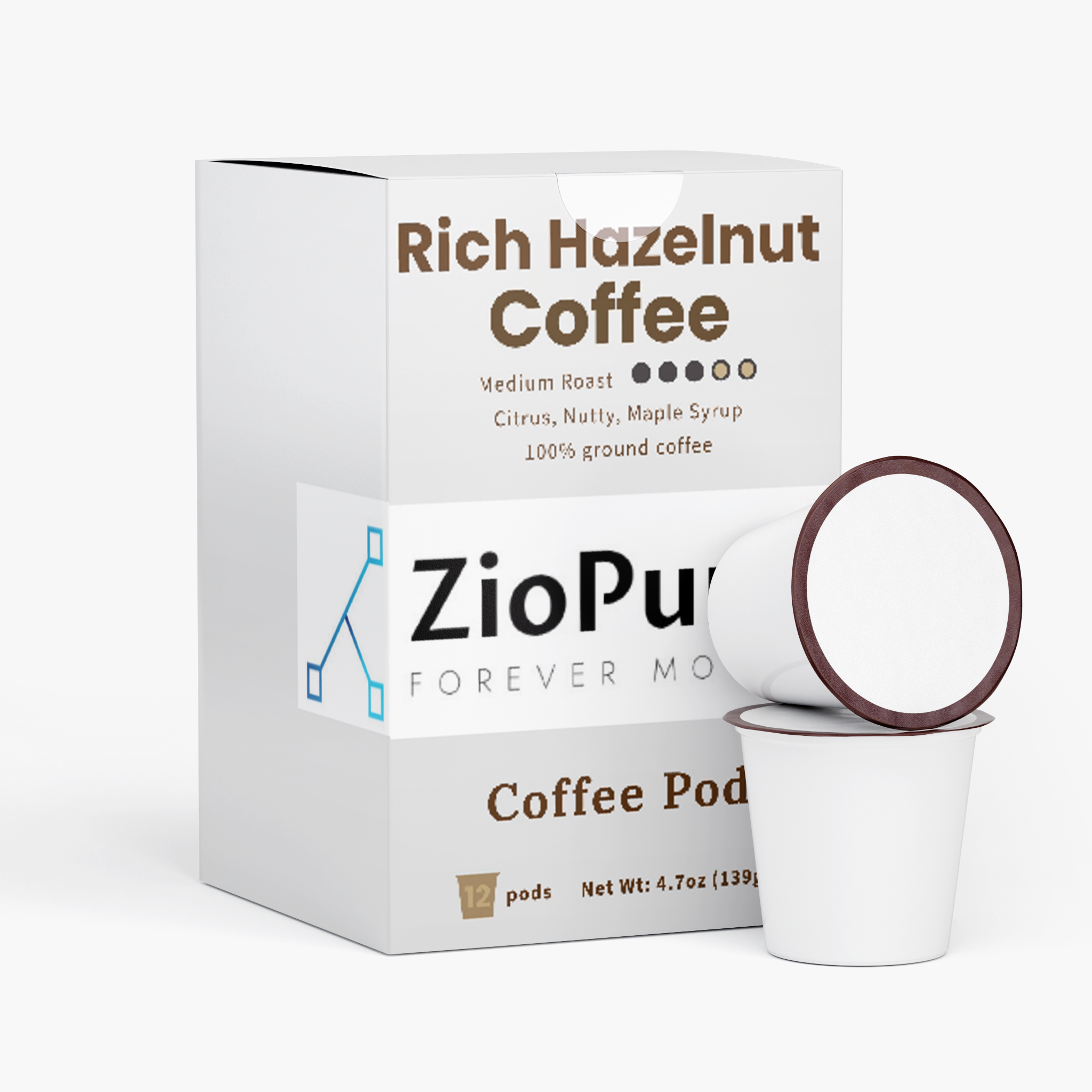Rich Hazelnut Coffee Pods (Medium Roast)