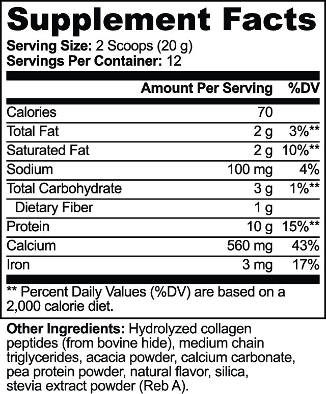 Grass-Fed Collagen Creamer (Vanilla)